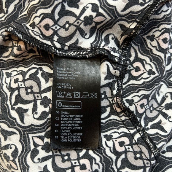 H&M Conscious Collection Black and White Fit and Flare Mini Dress Crew Neck - Picture 8 of 12